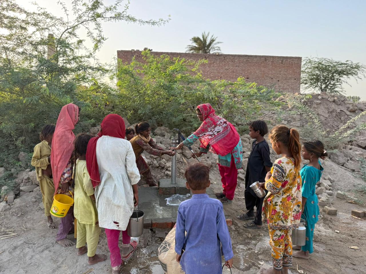 Families receiving clean water